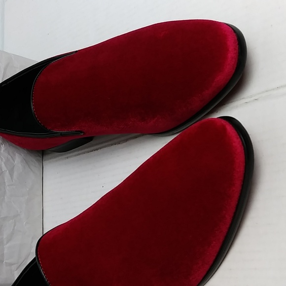 Alberto Fellini Sparko Men\'s Loafers Shoes Size 12 Red Velour main image 5